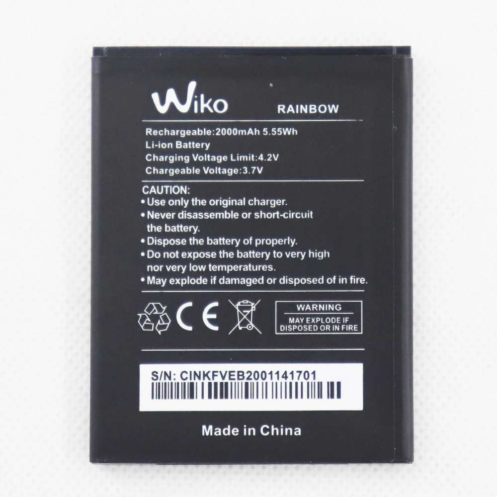Batteria 2000Mah Per Batterie Wiko Rainbow Bateria Akku