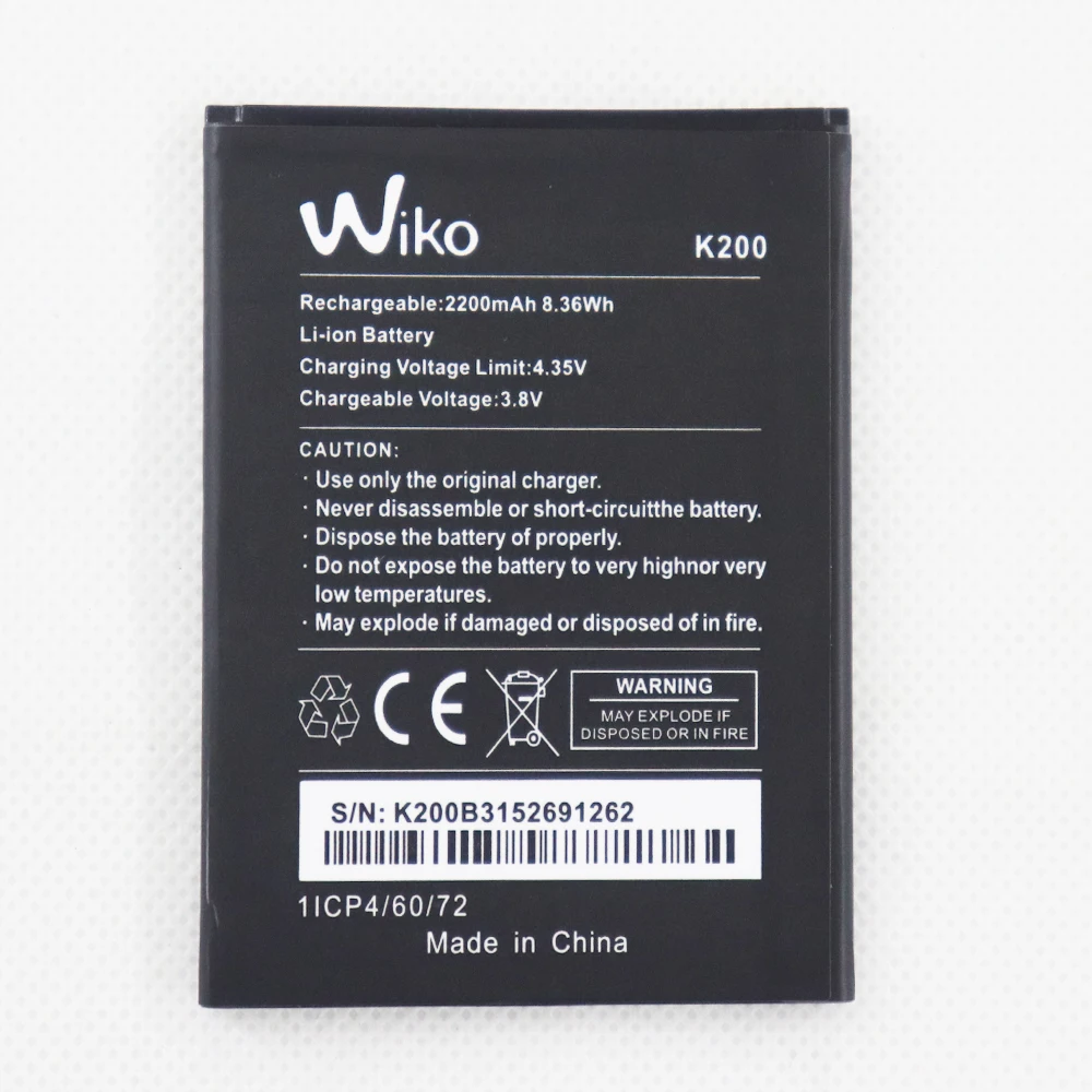 Batteria Di Ricambio Per Telefono Cellulare 2200Mah K200 Per Batteria Wiko K200