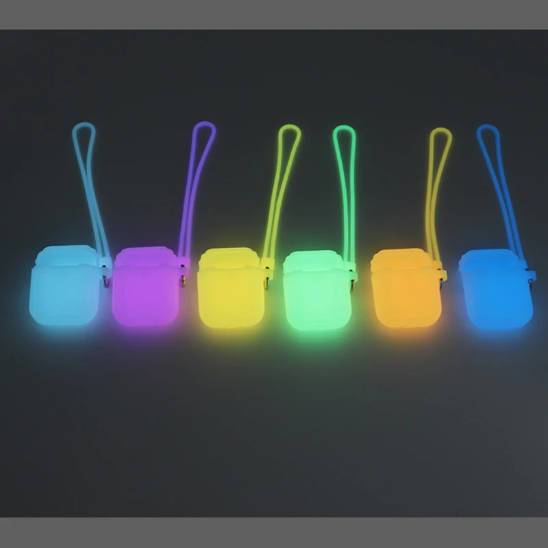 Per Apple Airpods Air Pods 1 2 Auricolare Custodia Da Trasporto In Silicone Nottilucente In Silicone Glow In The Dark Custodia Custodia Custodia