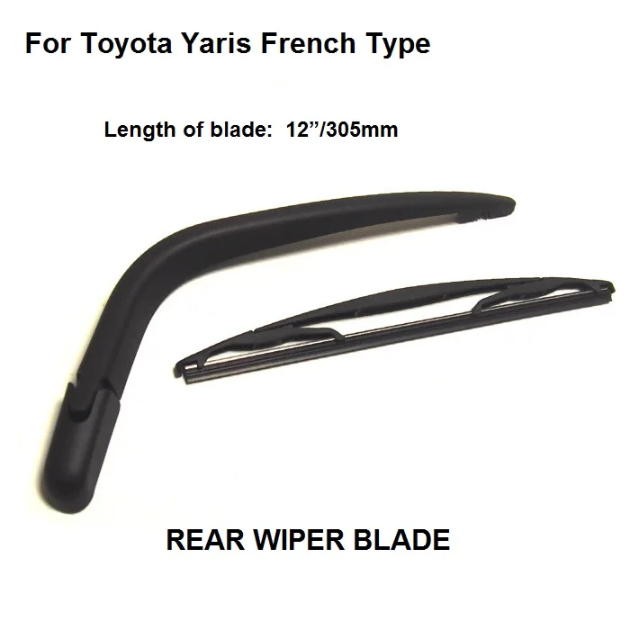 305Mm Per Toyota Yaris Francia Tipo Tergicristallo Posteriore Braccio Con Blade Set Completo Nuovo 1999-2005