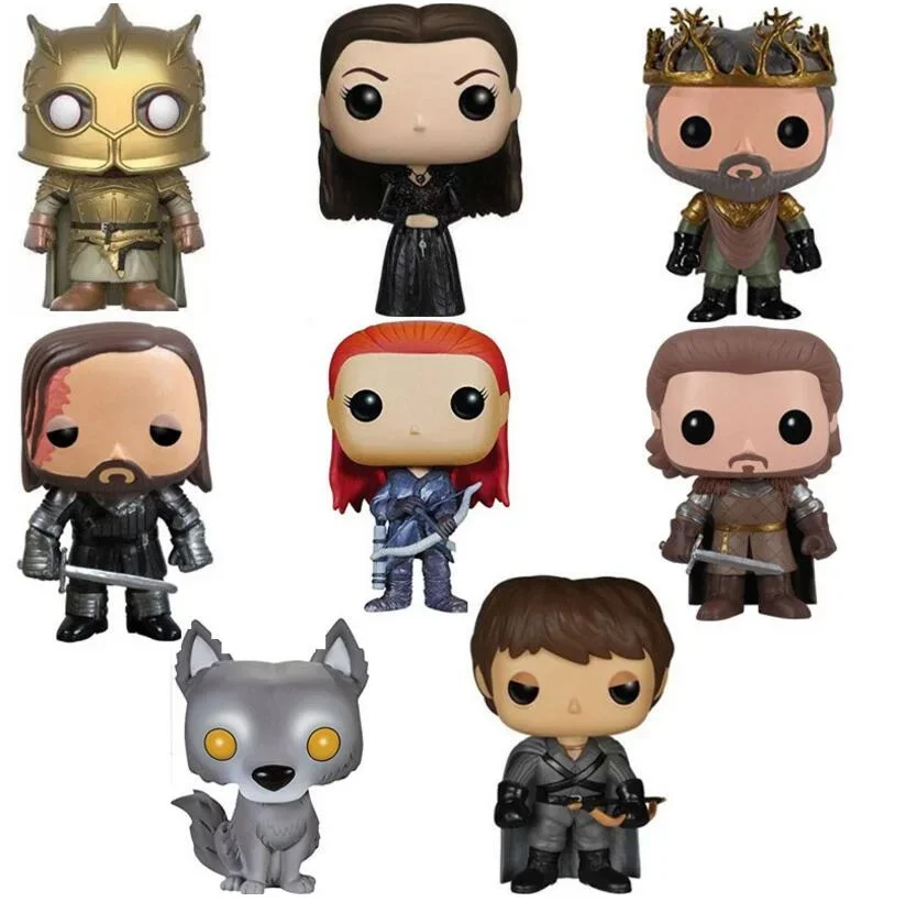 Funko Pop Iron Throne Arya Stark Jon Snow Daenerys Hound Jaime Lannister Renly Lord Figure Collection Model Toys
