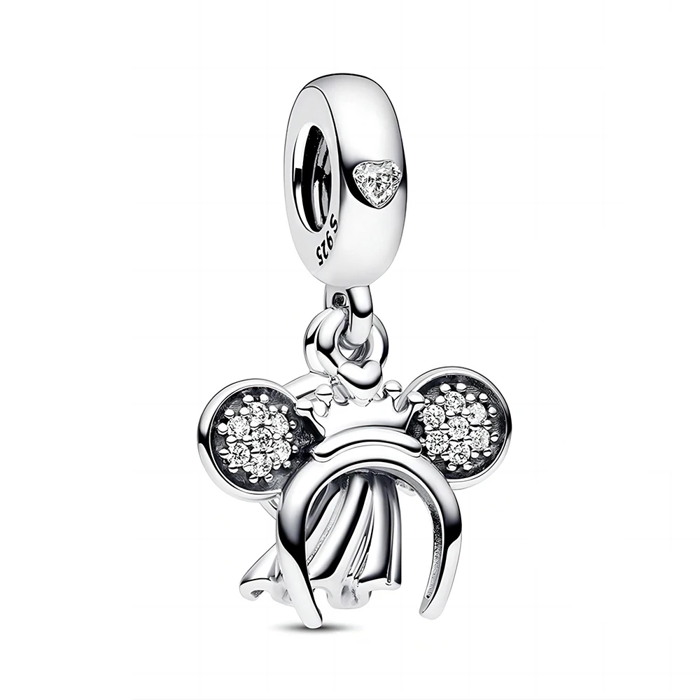 Disney Ring & Mickey Crown Headband Ciondola Charm Fit Original Pandora Charms Bracciale E Gioielli Con Ciondolo Bangle