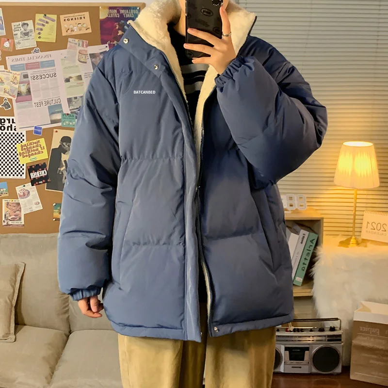 Lappster Men Vintage Solid Harajuku Giacca Invernale 2023 Mens Japanese Streetwear Y2K Puffer Jacket Uomo Coreano Fashion Bubble Coat