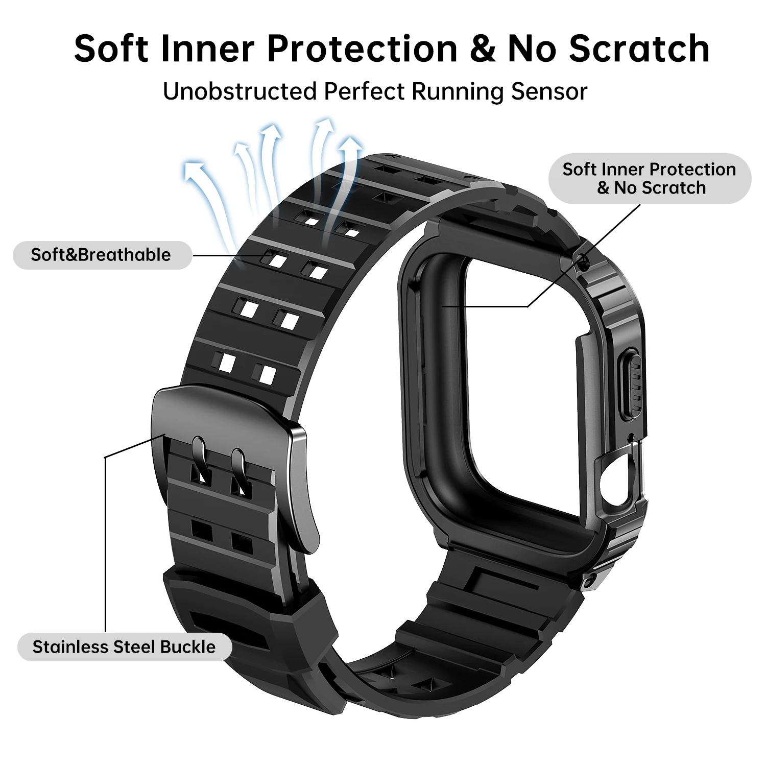 Custodia In Acciaio Inossidabile + Cinturino In Silicone Per Cinturino Apple Watch 45Mm 44Mm 44Mm 45Mm Iwatch 4 5 Se 6 Cover Bracciale Apple Watch Ser