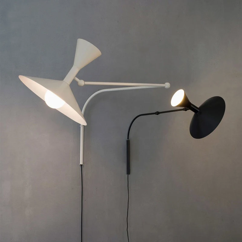 Applique Da Parete Moderna Italiana Per Soggiorno Girevole Per Camera Da Letto/Studio Replica Lampada E14 G9 Lampadina
