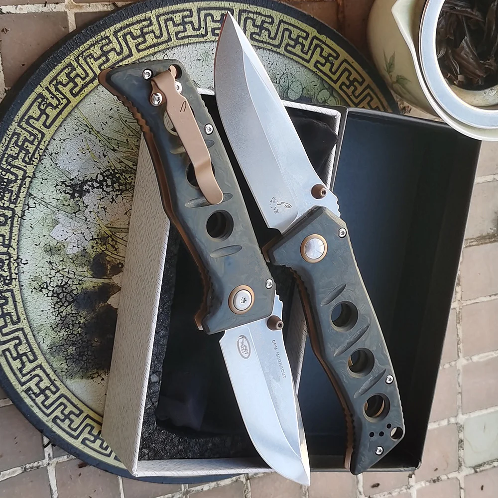 Good Foam Jufule 2023 Sibert Mini Adamas 273 Fibra Di Carbonio Mark Cpm Magnacut Blade Rondelle Di Rame Camp Hunting Tool Coltello Pieghevole