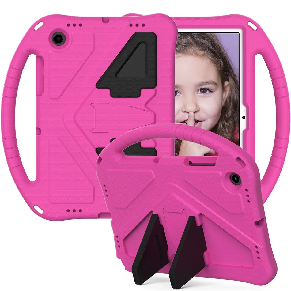 Shockproof X205 Skin For Samsung Galaxy Tab A8 10.5 2021 Kids Safe Case Sm-X200 Sm-X205 Safe Eva Kickstand Handle Cover Funda