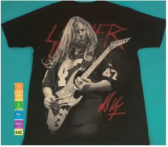 Hanneman Jeff Slayer T Shirt Still Reigning Metal Angel Death Black Reign Blood Maniche Lunghe O Corte