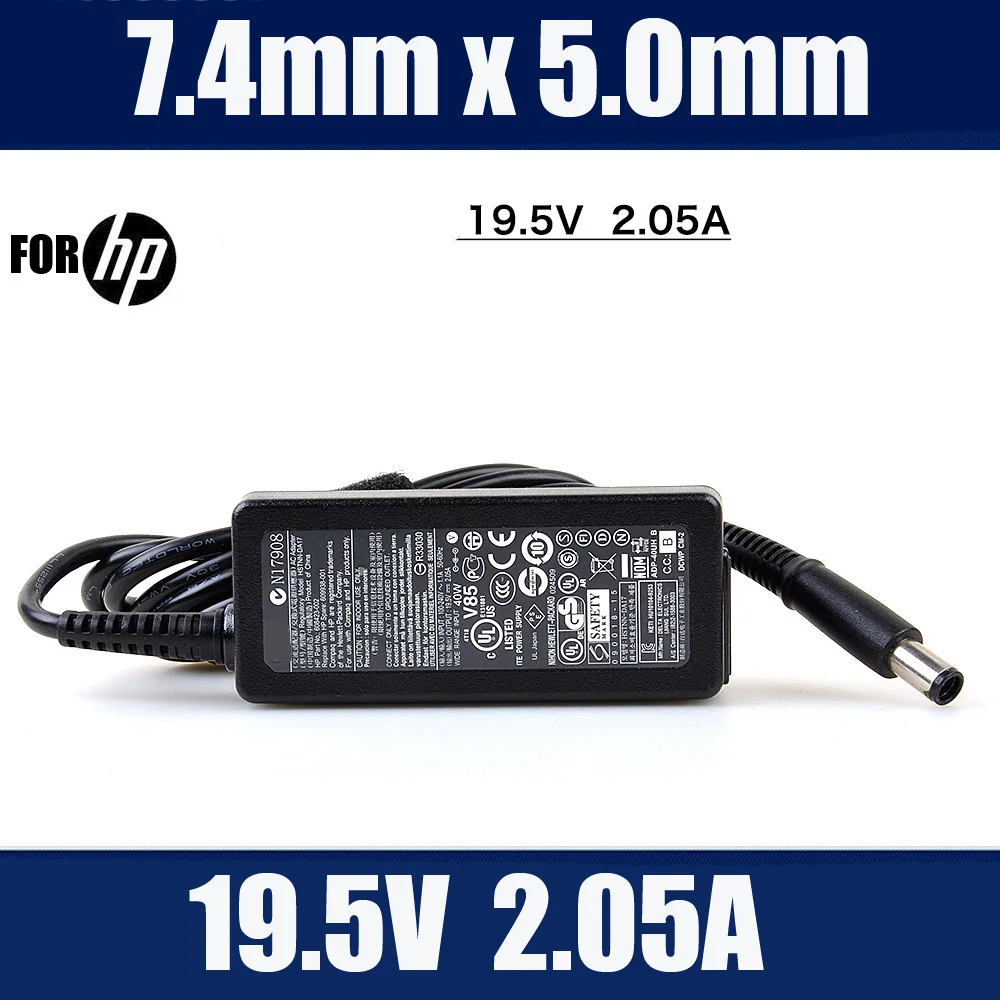 Original For Hp Mini 2140 5101 5102 Netbook Laptop Power Supply Ac Adapter Charger 608423-002 609938-001 Hstnn-Da17 7.4X5.0Mm