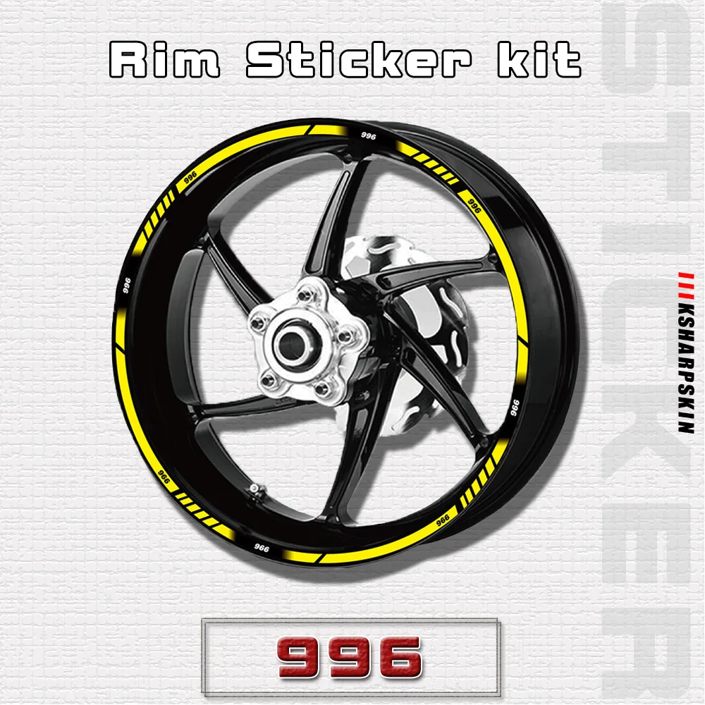 Loghi E Decalcomanie Decorativi Dell'Anello Interno Del Pneumatico Del Motociclo Adesivi Riflettenti Personalizzati Per Ducati 996 Ducati 996