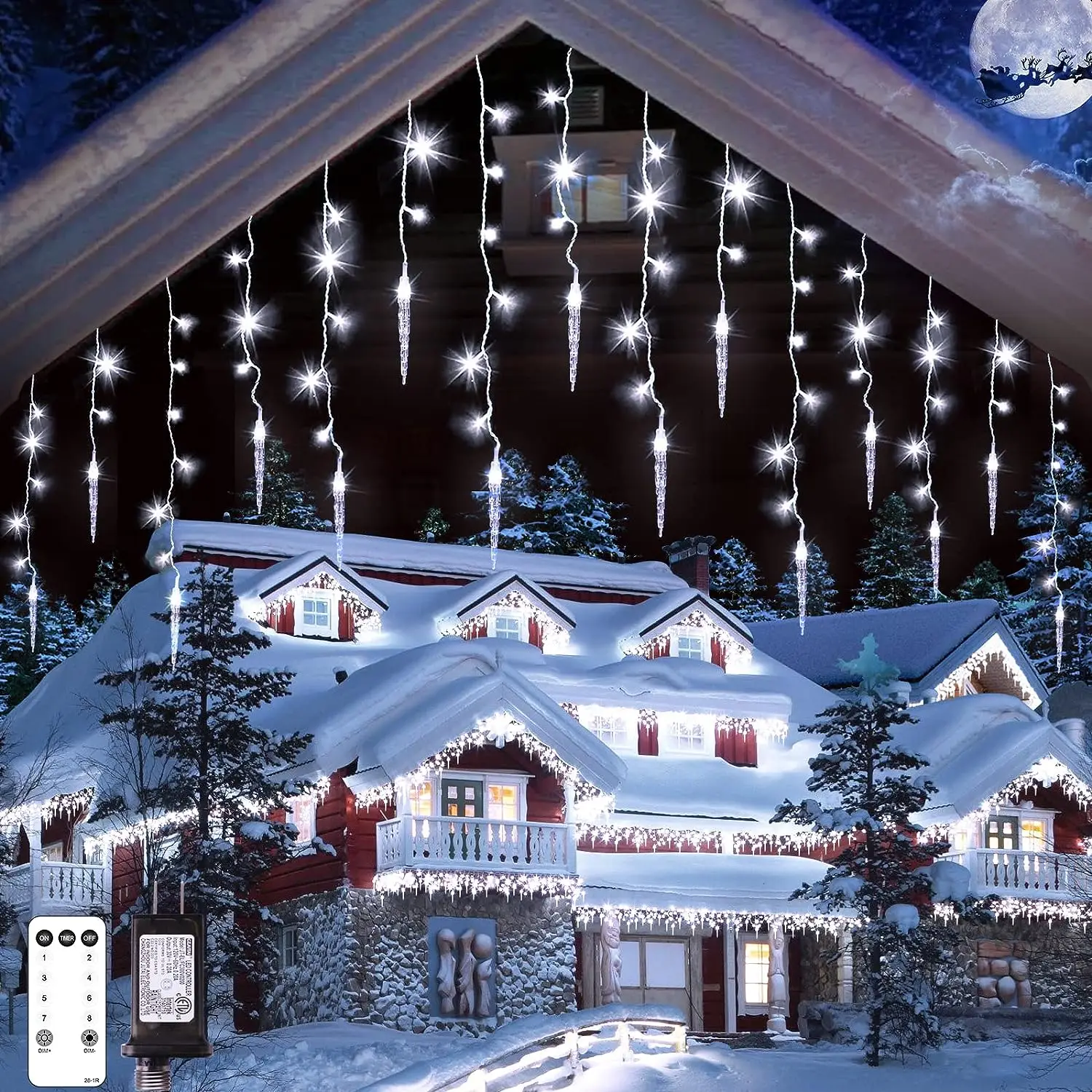 Decorazioni Natalizie Liquidations 2024 Luci A Led Luci Per Tende A Festone Per Esterni Capodanno 2024 Ip44 Impermeabile Collegabile 24V