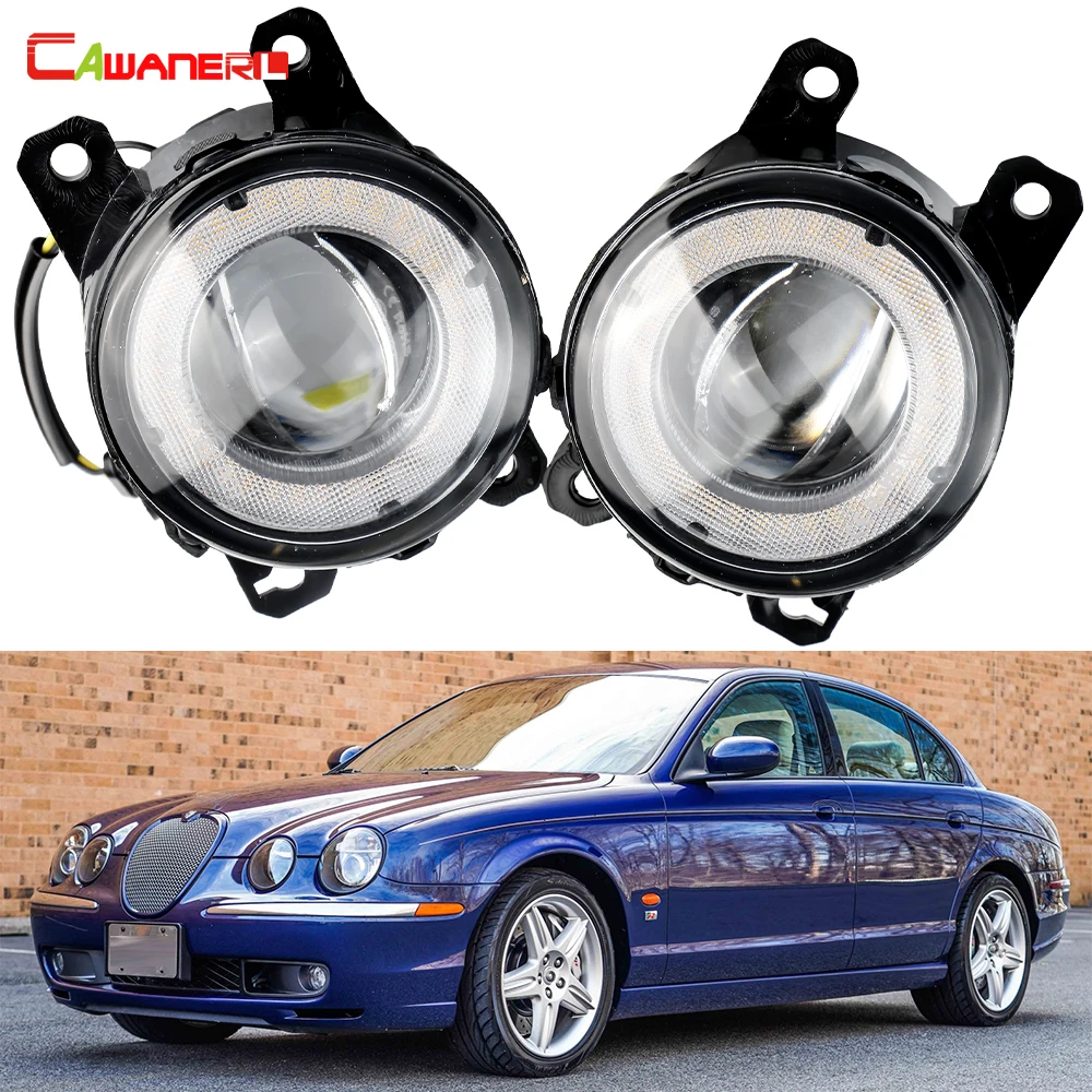 2X30W 8000Lm Car Led Fendinebbia Assembly Angel Eye Drl Daytime Running Lamp H11 Per Jaguar S-Type Stype (Ccx) Sedan 1999-2007