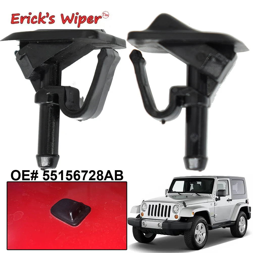 Ener'S Wiper Ugelli Lavavetri Anteriori Jet Per Jeep Wrangler 2002 - 2012 Tj 2002- 2006 Oe # 55156728Ab Spruzzatore D'Acqua Per Cofano