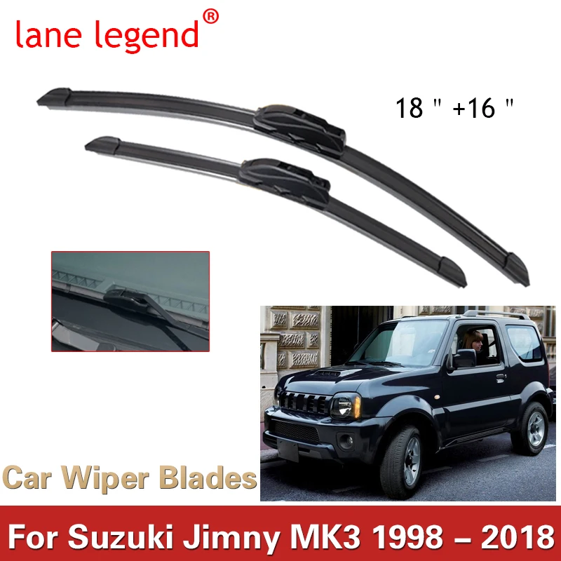 Lane Legend Wiper Lhd Kit Spazzole Tergicristallo Anteriore Per Suzuki Jimny Mk3 1998 - 2018 Parabrezza Parabrezza 18 "+ 16"