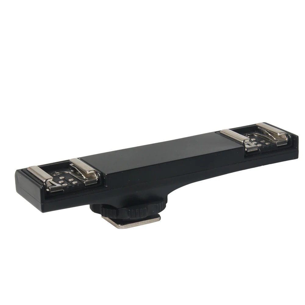 Dual Hot Shoe Flash Speedlite Light Staffa Splitter Per Fotocamera Canon Eos 5D 6D 7Dii Dslr W3Xs