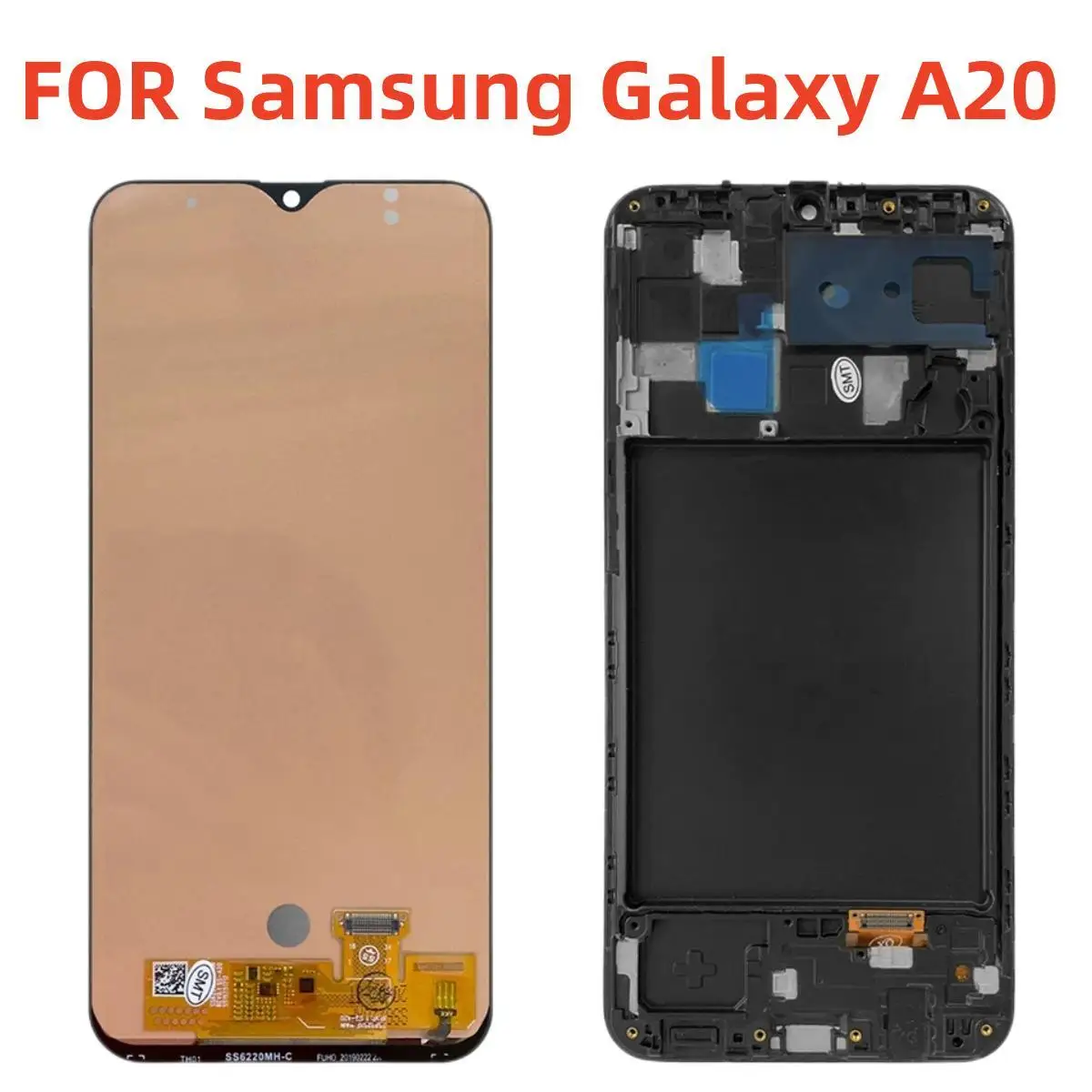 Schermo A20 Testato Per Samsung Galaxy A20 Display Lcd Touch Screen Digitizer Con Gruppo Telaio Per Samsung A20 Sm-A205F A205Fn