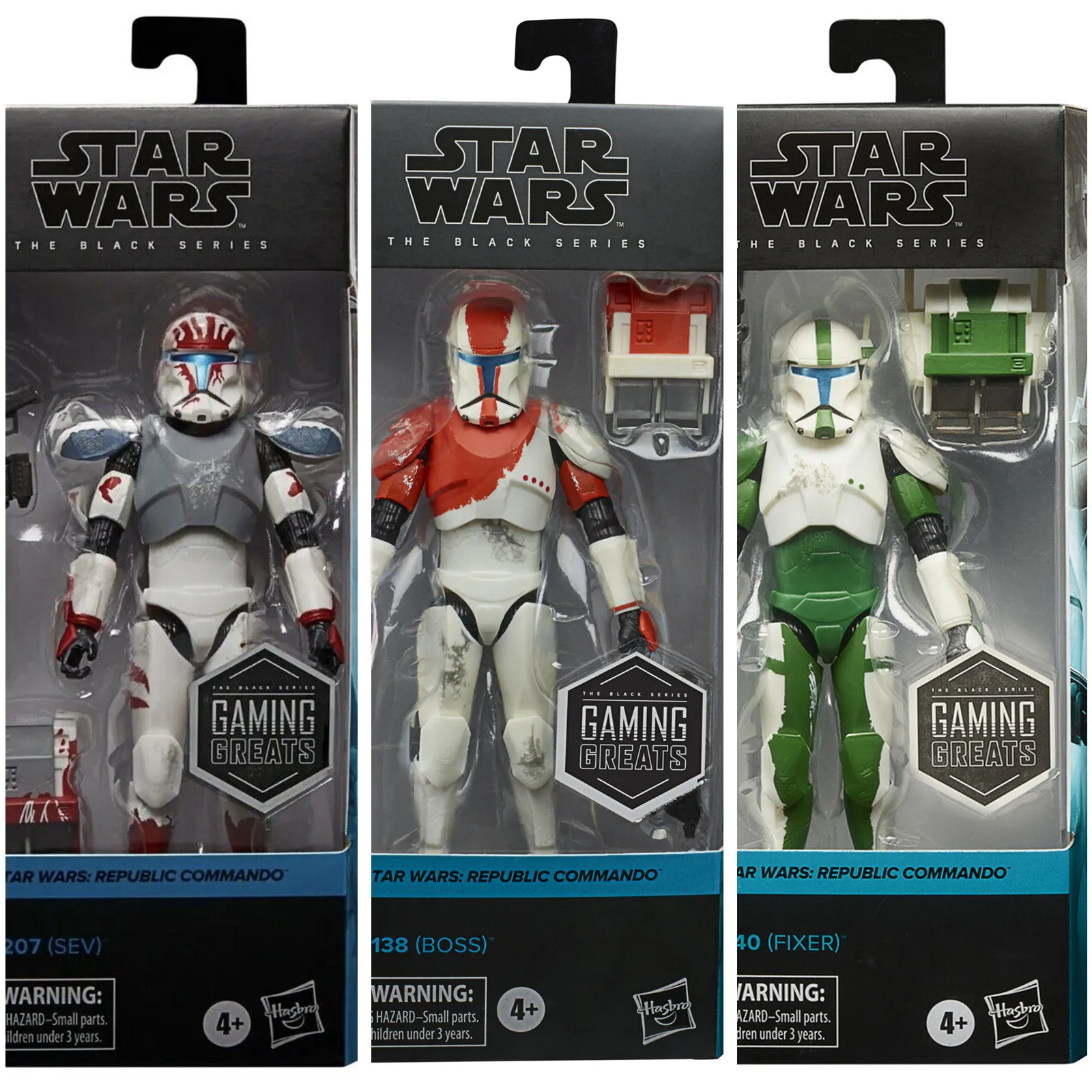 Star Wars Republic Commando Rc-1138 Boss Rc-1140 Fixer Rc-1207 Sev 6 "Action Figure Black Series Toys Modello Di Bambola