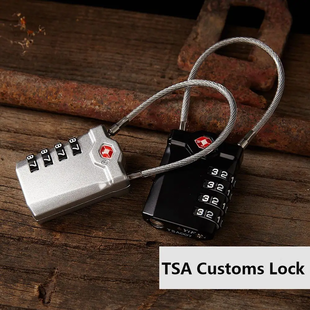Protection Security Anti-Theft Lock Tsa Customs Lock Combination Lock 4 Dial Digit Combination Lock Safely Code Lock