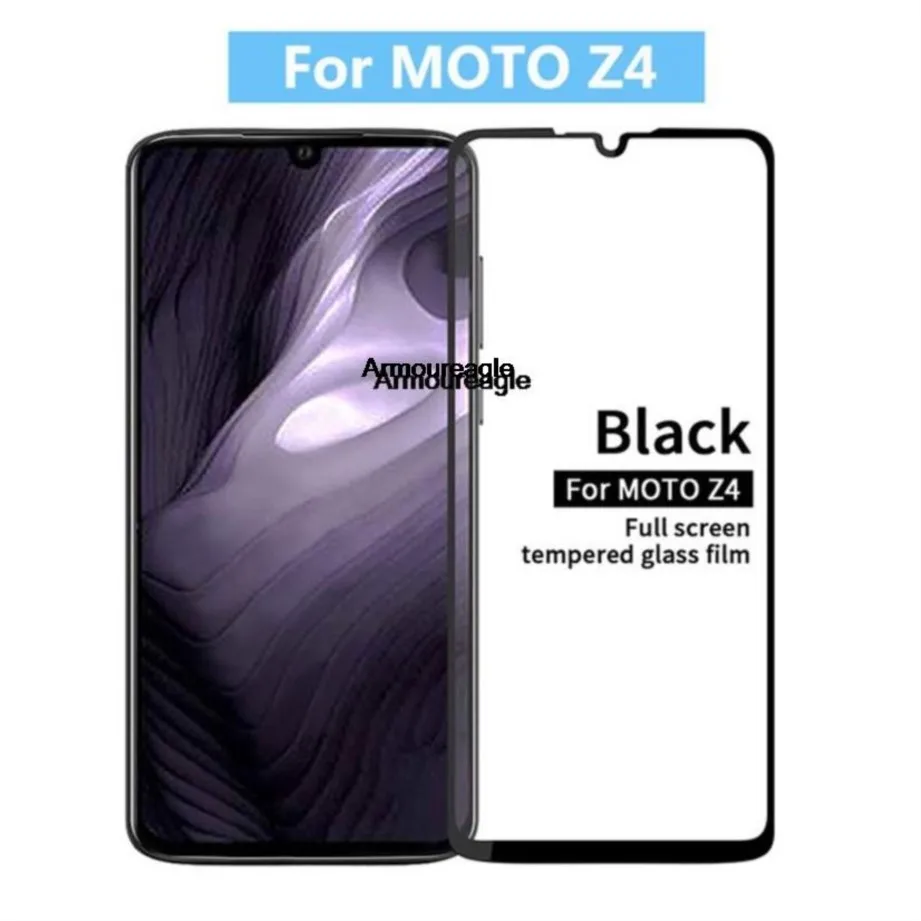 Vetro Temperato 3D Per Motorola Moto Z4 Full Cover 9H Pellicola Protettiva Protezione Dello Schermo Scudo Per Motorola Moto Z4 Play