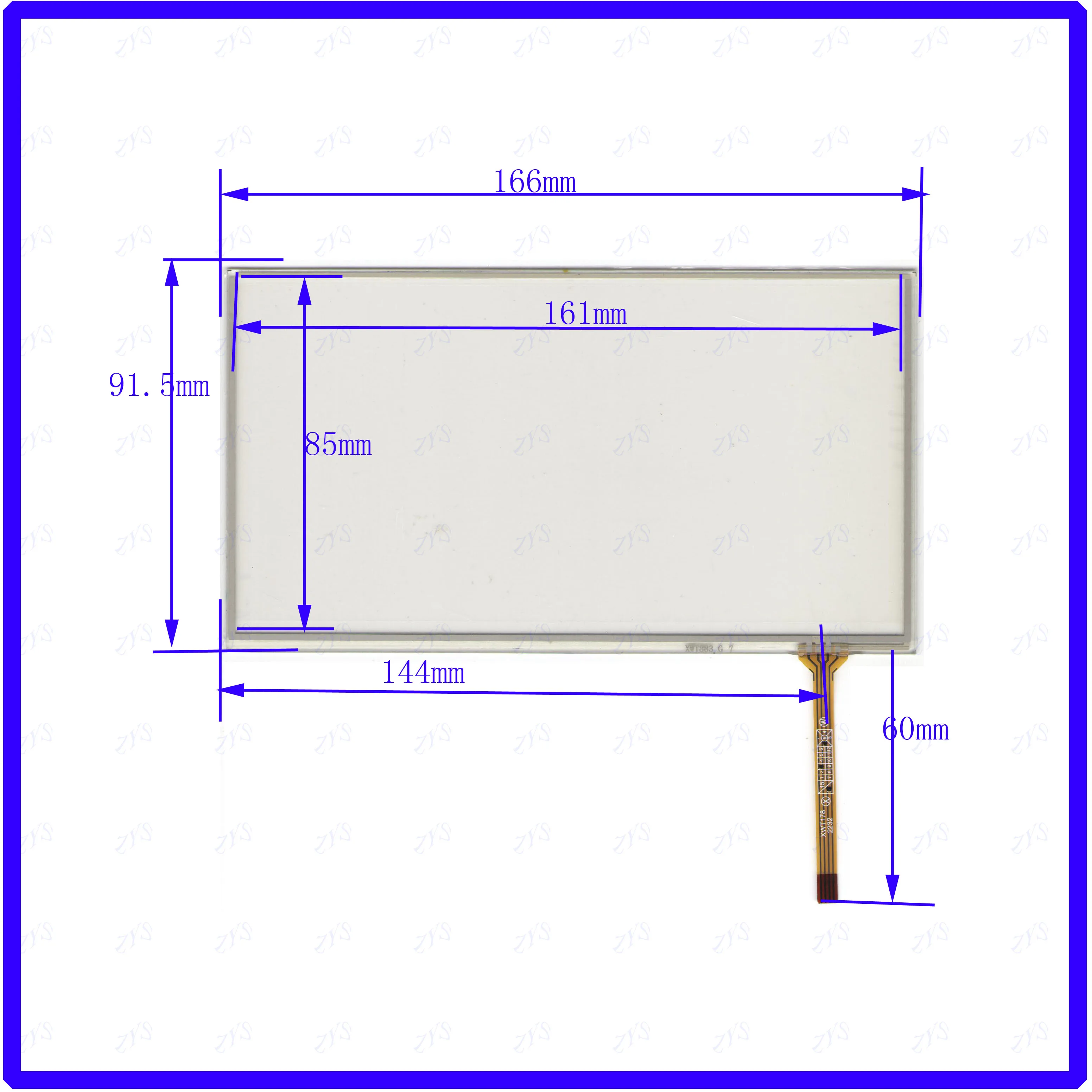 Zhiyusun Per Clarion Schermo Di Resistenza A 4 Linee Da 7 Pollici Questo È Compatibile Blass Adatto Xwt883