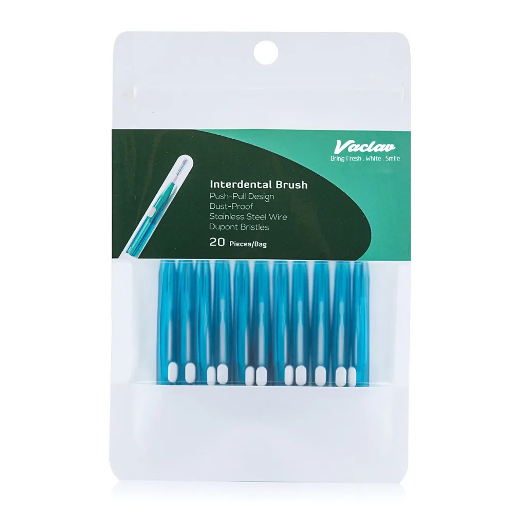 10/20 Pz Adulti Spazzolino Interdentale Push-Pull Dentale Interdentale Spazzole Stuzzicadenti Presa Dente Gap Pulizia Filo Interdentale Spazzolino Da 