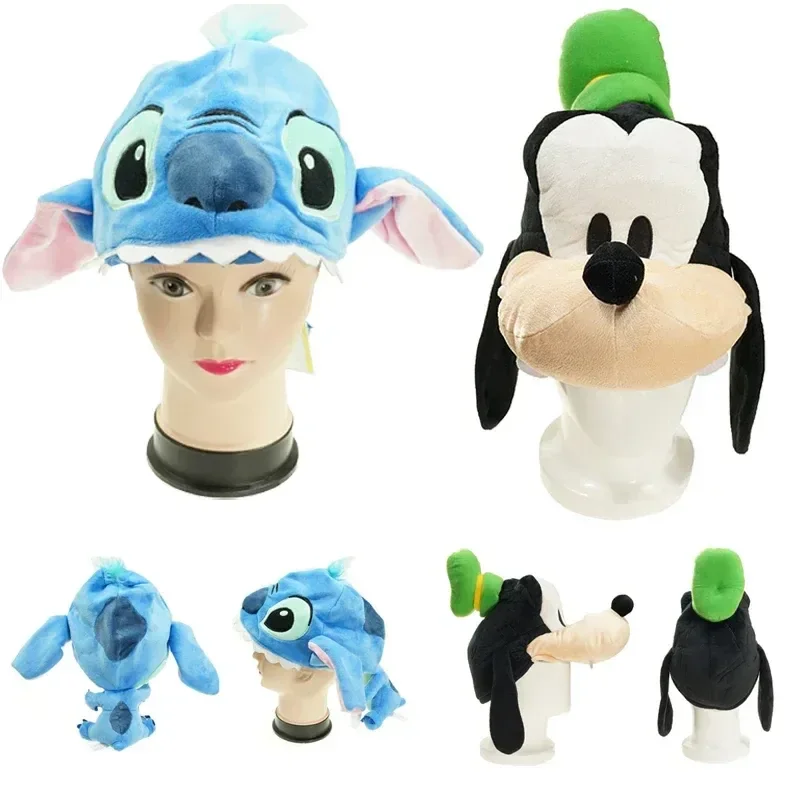 Disney Anime Stitch Hat Peluche Doll Toy Cute Dog Goofy Cotton Warm Hat Cosplay Cap Per L'Inverno Keep Warm Adult Girl Boy Regali Di Natale