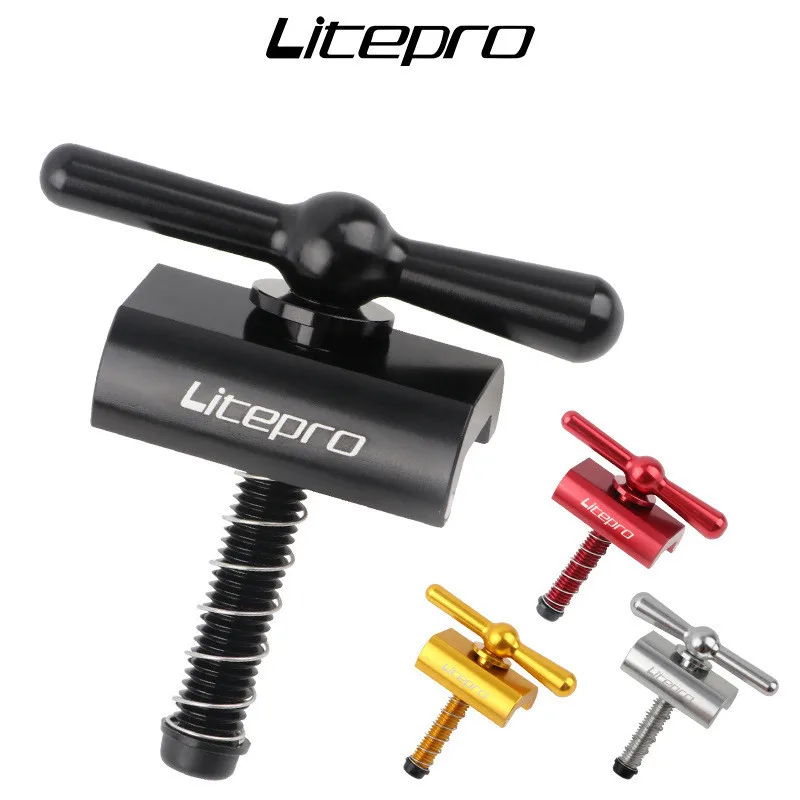 Litepro Cerniera Piastra Di Fissaggio Con Magnete C Fibbia Per Brompton Manopola Magnetica Tasto C Anodizzato