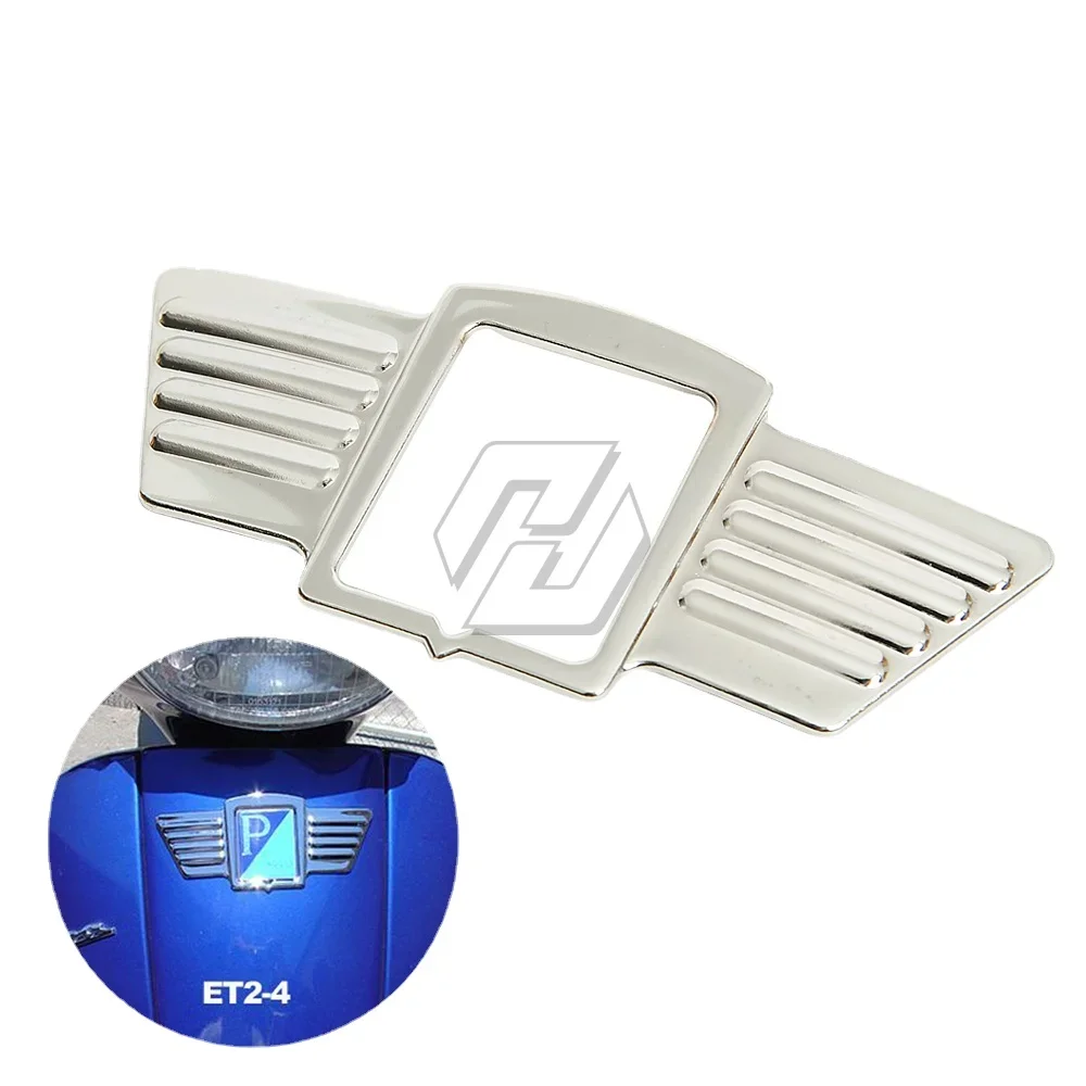 Per Vespa 125 150 Gl Gs150 Gs160 Ss180 Ali Cromate Logo Anteriore Trim