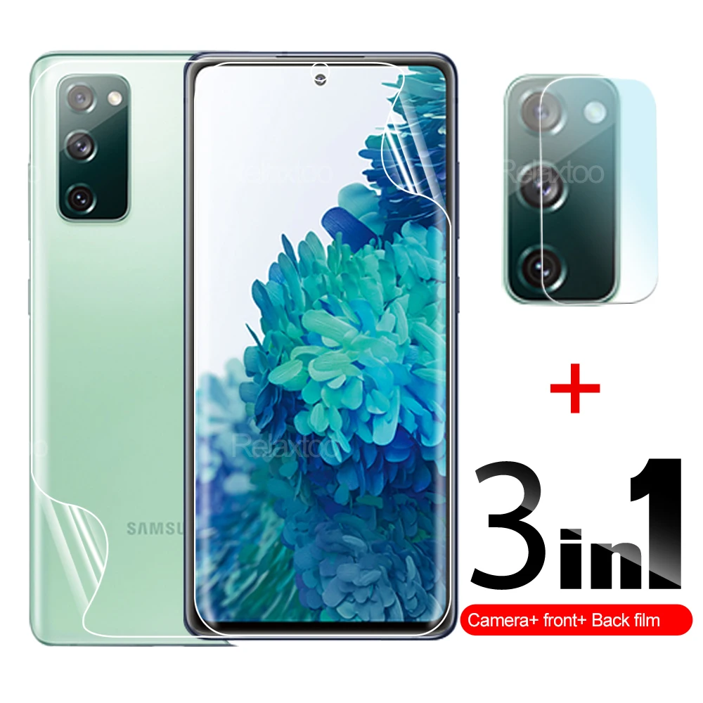 3In1 Hydrogel Film For Samsung Samsung S20 Ultra Camera Lens Screen Protector For Samsung S20 Plus S20 Fe S20 Back Film