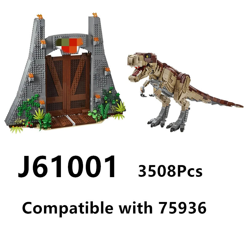 In Magazzino J61001 3508 Pezzi Tyrannosaurus Rex Model Building Blocks Mattoni Di Dinosauro Compatibili 75936 Giocattoli Per Regali Per Bambini