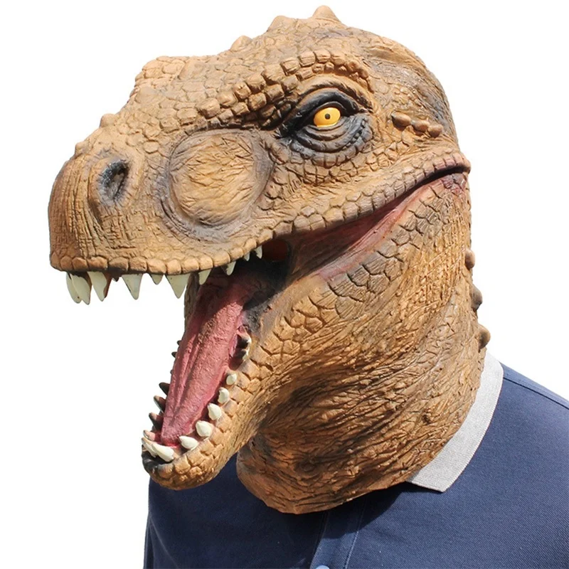 Tyrannosaurus Rex Maschera In Lattice Festa Di Halloween Cosplay Maschere Di Dinosauro Mascara De Latex Realista Animal Maske Masquerade Party