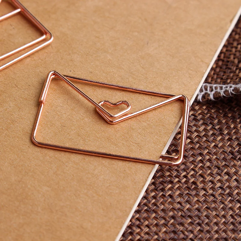 20 Pcs/Set Bookmark Envelope Metal Paper Clip Tn Notebook Special-Shaped Planner Accessories