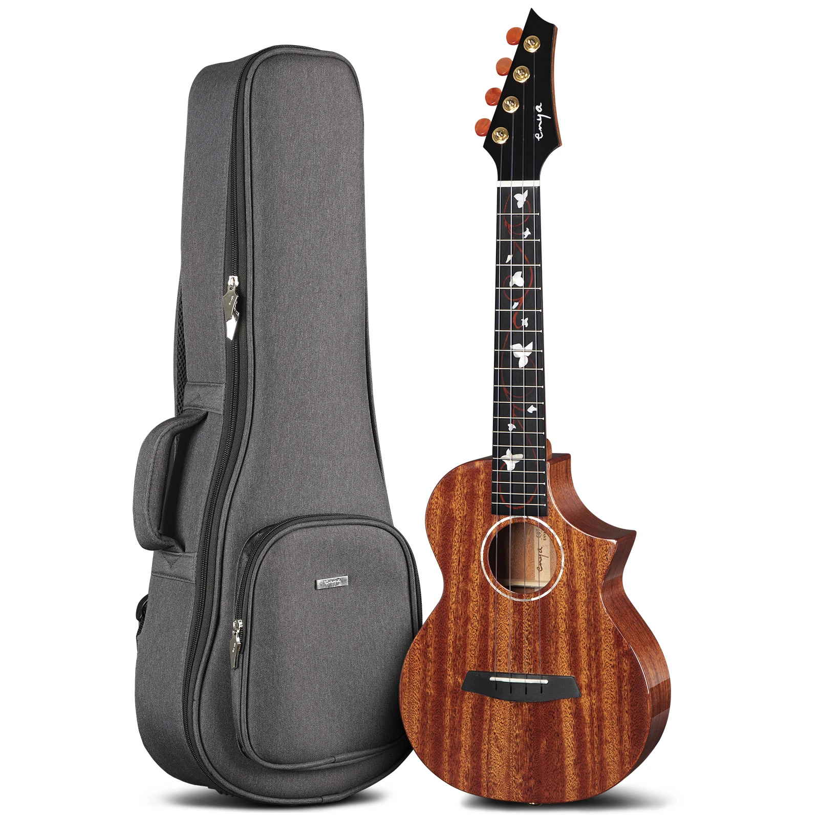 Enya Concerto Ukulele Tenore M6 Ukulele Di Alta Gloss Aaa Massello Di Mogano Di Strumenti A Corda Hawaii Mini Chitarra Acustica Con Pickup