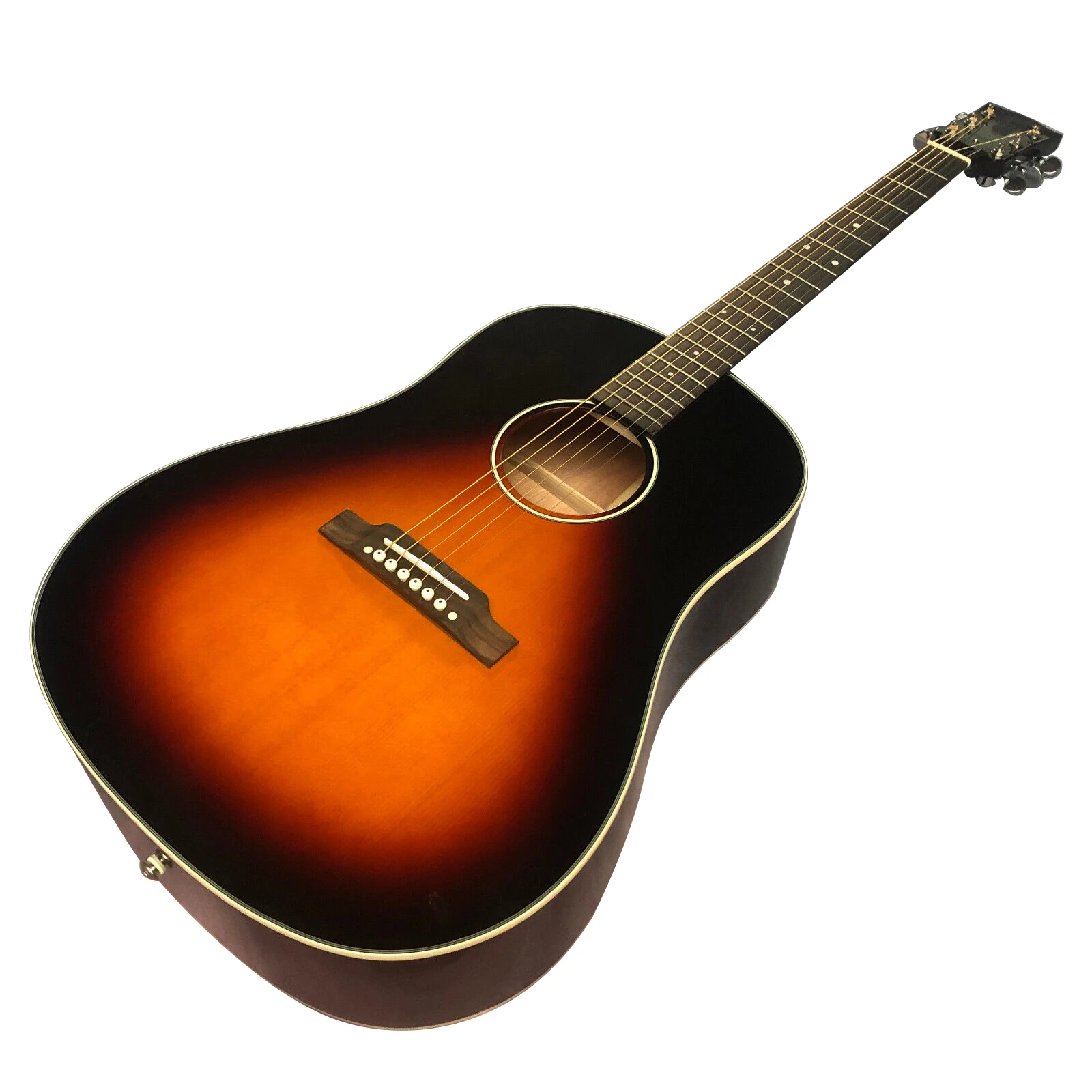 Chitarra Acustica In Legno Color Tramonto Con Superficie Lucida In Legno Massello Serie J45 Da 41 Pollici