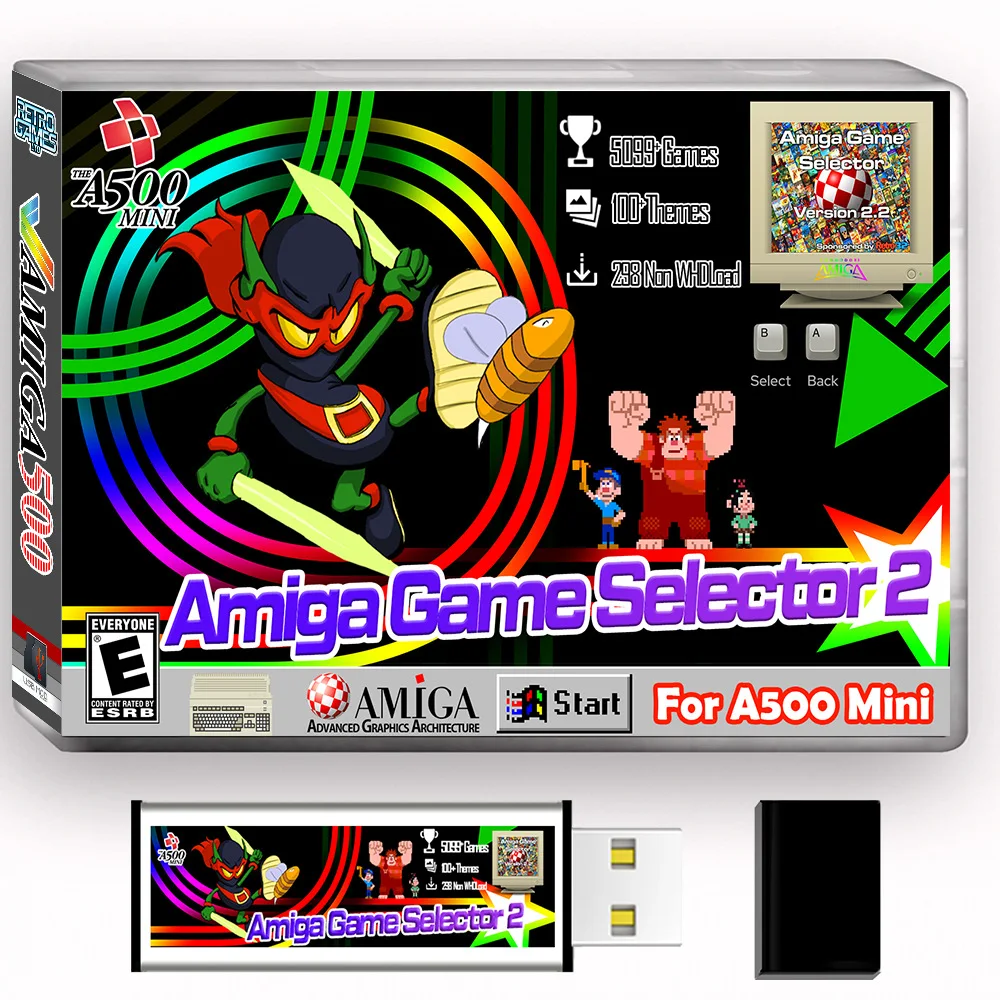 Amiga Game Selector V2.2 Per Thea500 Mini Game Launcher V2.2 Ags Game Usb Launcher Retro Game Driver