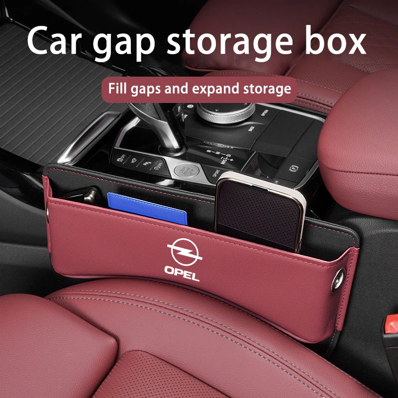Per Opel Insignia Astra J H G Corsa D Zafira B Car Seat Gap Organizer Leather Auto Console Side Fessura Storage Box