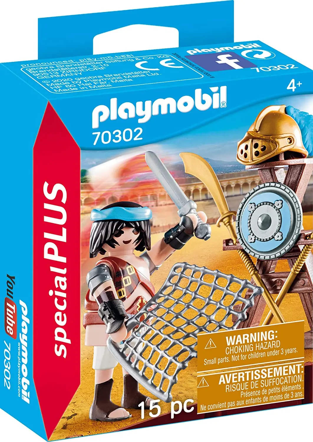 Playmobil®70302 Gladiatore, Romano, Storia, Originale, Clic, Regalo, Bambino, Ragazza, Giocattolo, Negozio, Licenza Ufficiale, Famobil