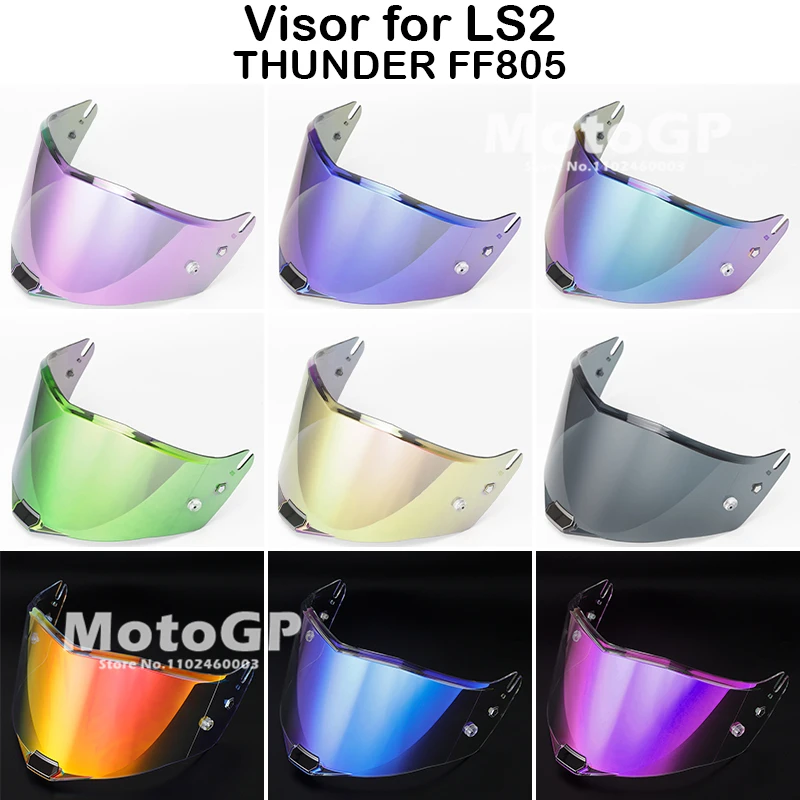 Visiera Per Casco Moto Originale Ls2 Thunder Ff805 Ls2 Ff805 Visiera Extra Rossa Cromata Trasparente