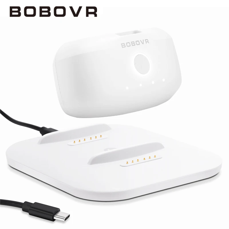 Bobovr Twin Charger Station/Dock Per B2 Battery Pack Per M2 Pro M2 Plus Strap Alimentazione Magnetica A 2 B2 Battery Pack