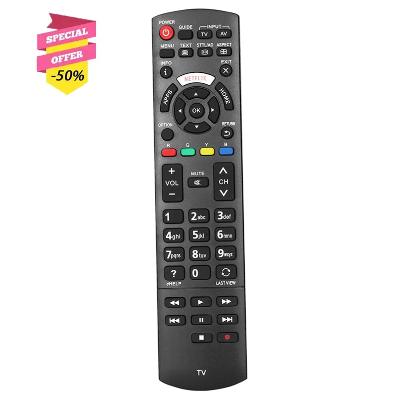 Telecomando Muslimex Per Panasonic Tv Th-40Cs610A Th-40Cs610Z Th-50Cs650Z Th-50Cx700A Th-55Cx800A Th-55Cx800Z Th-58Dx900U