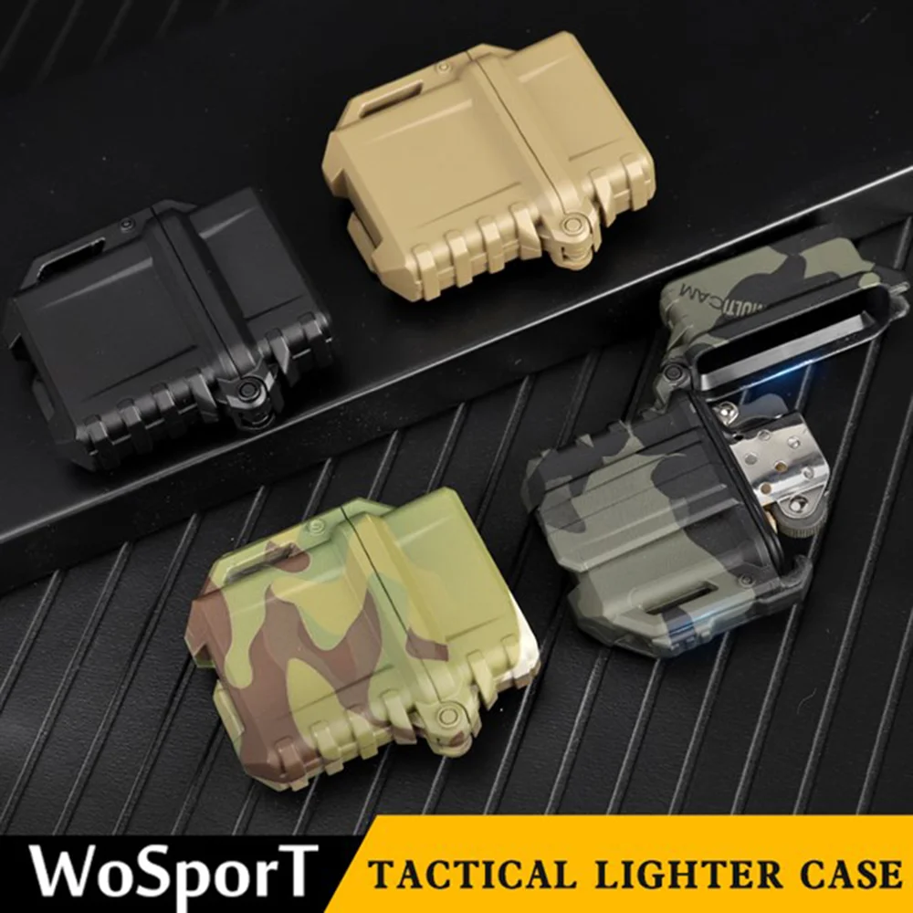 Custodia Per Accendino Tattico Per Zippo Outdoor Camping Portable Lighter Box Survival Hunting Military