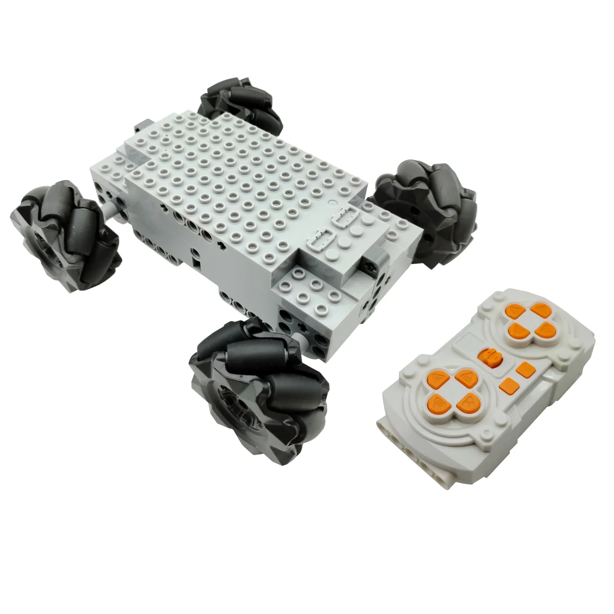 Technical Moc Ev3 Mecanum Wheels 4Wd Electric Building Block Rc Vehicle Pneumatici Omnidirezionali Universali Ev3 Giocattoli Educativi