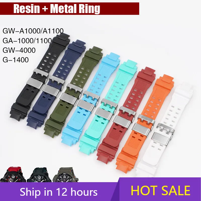 Cinturino In Gomma Per Casio G-Shock Ga-1000 Ga-1100 Gw-4000 Gw-A1000 Accessori Di Ricambio Per Cinturini Sportivi Da Immersione Da Uomo