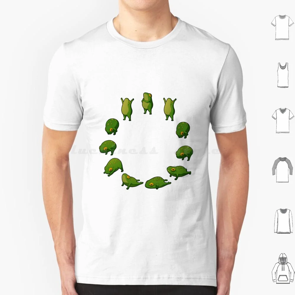 Yoga Frog Sun Salutation ( No Arrow ) T Shirt Cotton Uomo Donna Stampa Fai Da Te Rana Rane Cute Yoga Sun Salutation Asana Yoga Frog