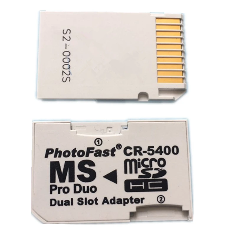 Cr5400 Dual Card Reader Photobick Cr5400 Dual Slot Adapter Micro Sd Tf Card A Ms Memory Stick Pro Duo Adapter