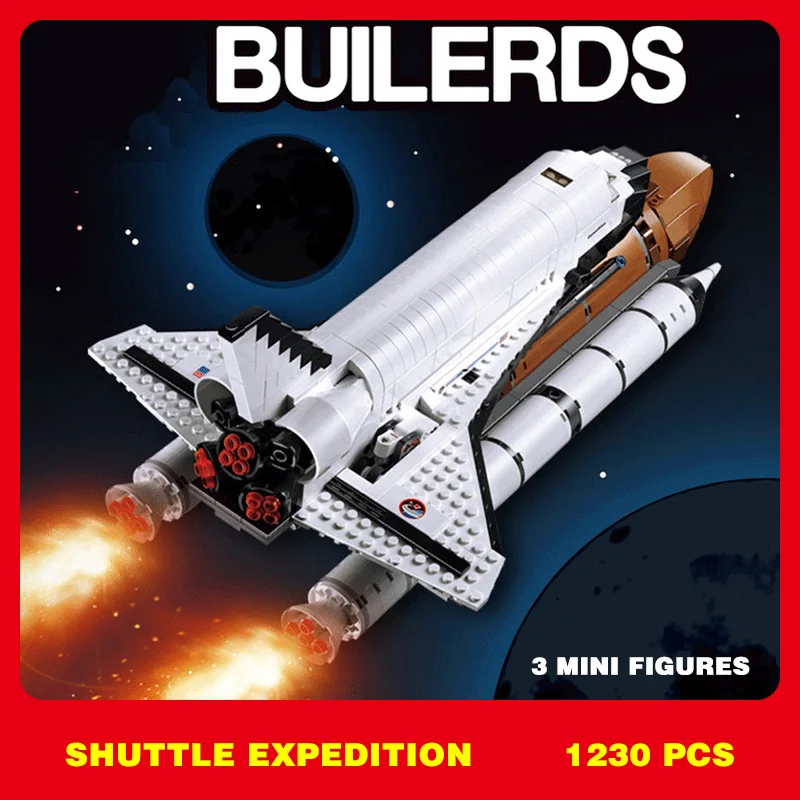 1230 Pcs Shuttle Expedition Building Blocks Mattoni Giocattolo Bambini Compleanno Regalo Di Natale Compatibile 10231 10213 16014 In Magazzino