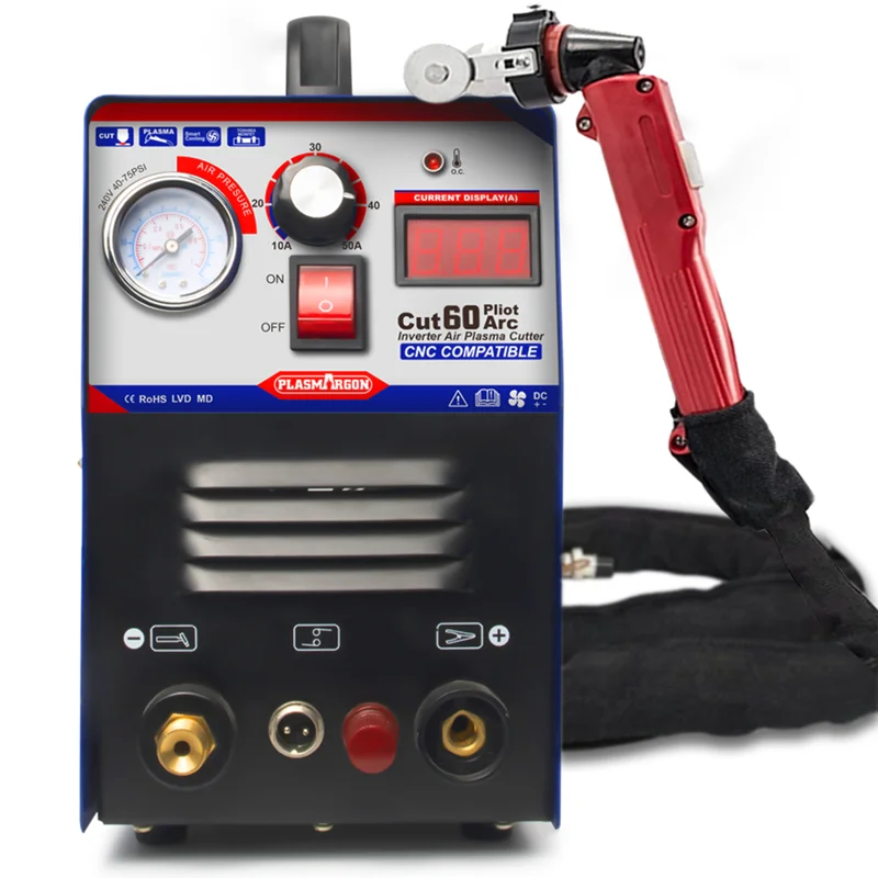 Plasmargon Air Plasma Cutter Cut 60P Pilot Arc Inverter Igbt Cnc Attrezzatura Per Taglio Al Plasma Dc Uso Domestico Spessore Di Taglio Pulito 16Mm