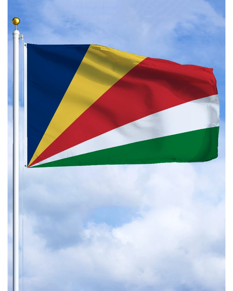 60X90 90X150 120X180Cm Seychelles Seychelle Emblema Bandiera Poliestere Stampato Banner Arazzo Per La Decorazione