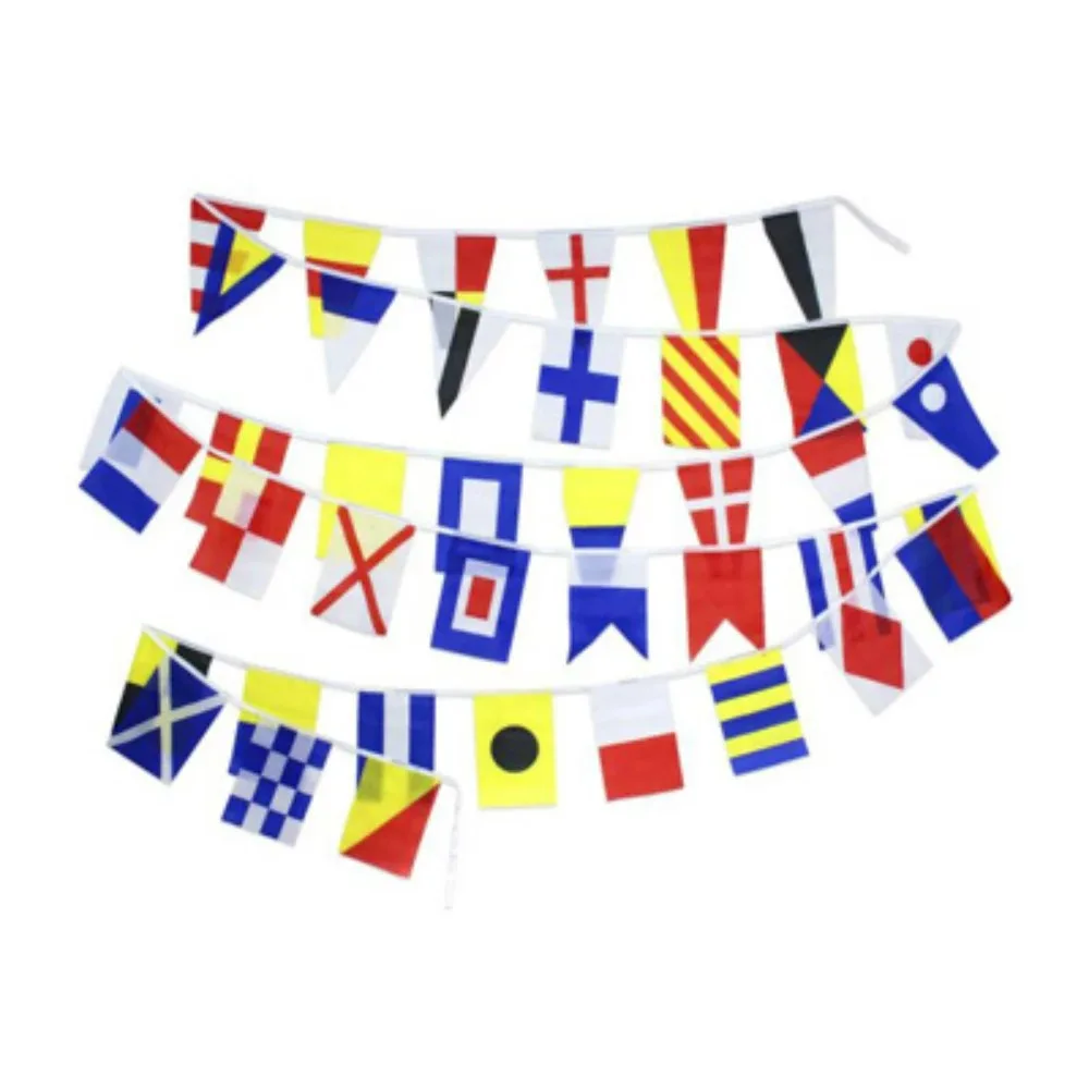 Flagland Lunghezza 14M 40 Bandiere Nave Marina Nave Nave Segnale Marittimo Bandiere Stringa