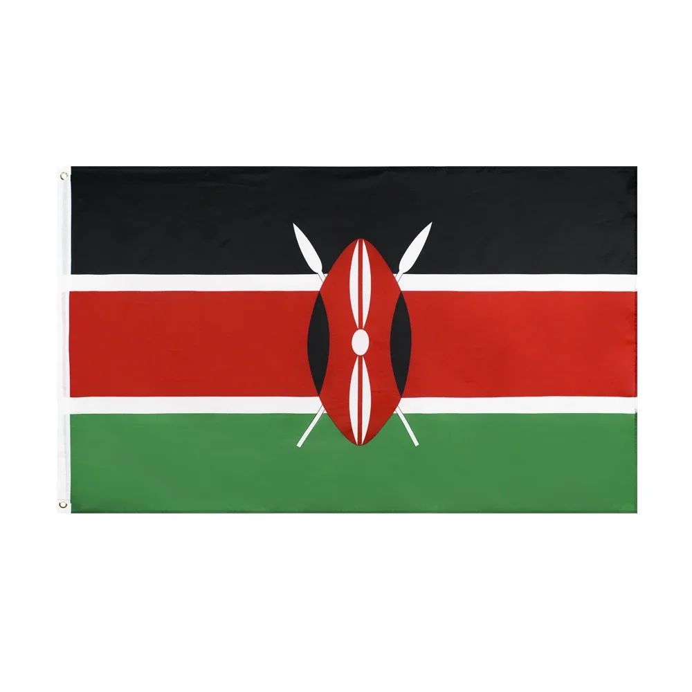 Bandiera Di Jimonflag Bandiera Del Kenya 90X150Cm Bandiera Del Poliestere Del Kenya Decorazione Per Interni Ed Esterni